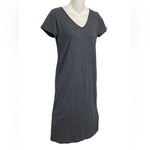 Olivia Rae Black and White Striped shirt dress